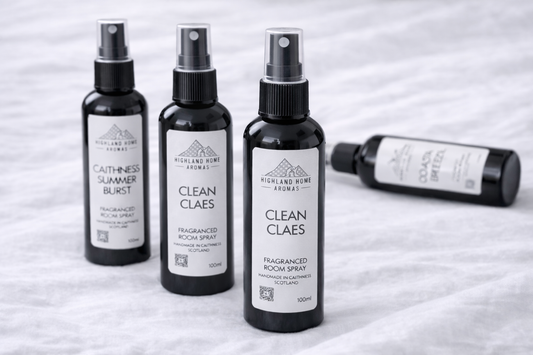 Handcrafted fragranced room spray made in the Scottish Highlands